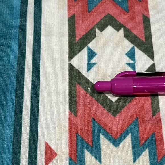 Crazy Train Aztec Southwest Design Romper Elastic Tie Waist Pockets Women Large - Picture 5 of 16